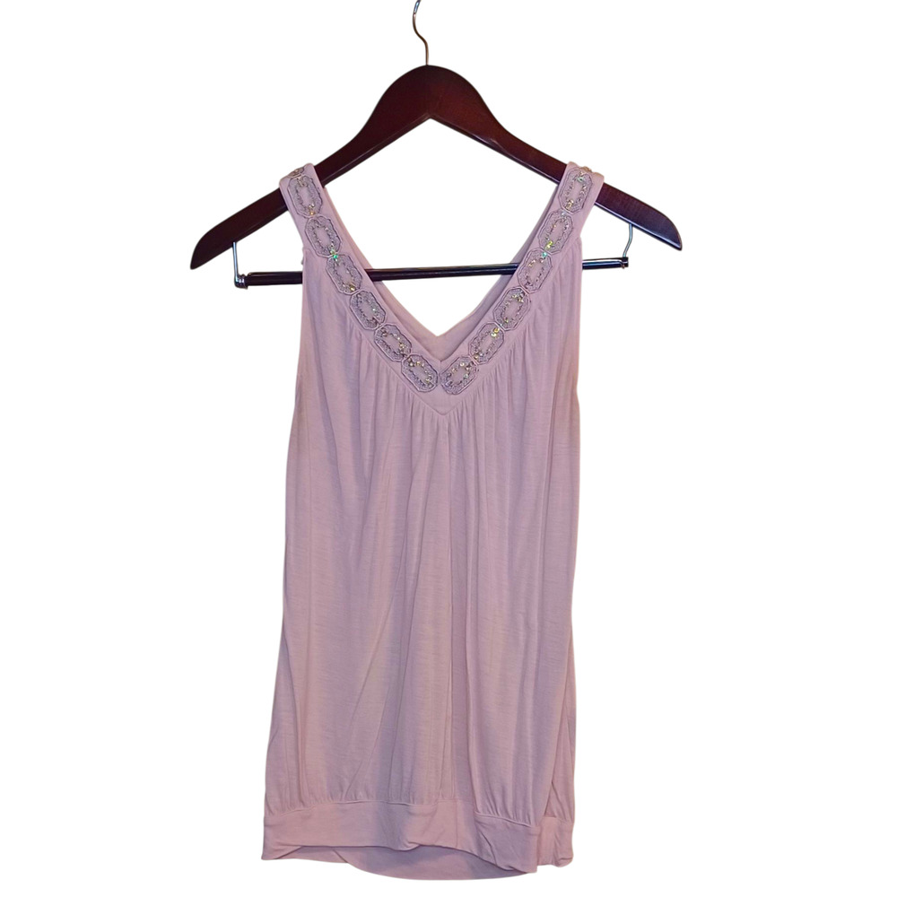Banana Republic Women's Pink Beaded Camisole Top Size S